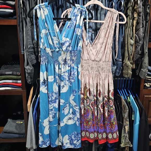 Win Win & Jon & Anna Dresses & Skirts - 2 Midi Dresses Size L-XL Pullover Adjustable Shoulders Win Win Jon & Anna